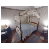 Four-Poster Early American Maple Wood full size bed