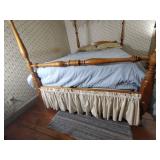 Four-Poster Early American Maple Wood full size bed