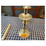 2 Baldwin brass candlestick holders, T 13” x W 6”