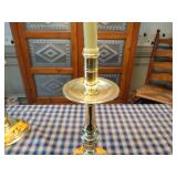 2 Baldwin brass candlestick holders, T 13” x W 6”