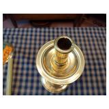2 Baldwin brass candlestick holders, T 13” x W 6”