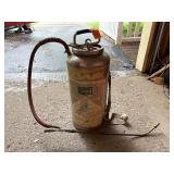 Sears metal open-top lawn sprayer with hose and wand