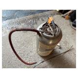 Sears metal open-top lawn sprayer with hose and wand