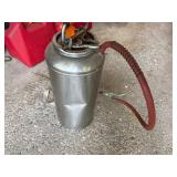 Sears metal open-top lawn sprayer with hose and wand