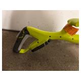 Ryobi easy-edge, battery powered hedge trimmer (Battery not included); Black and Decker Grass Hog 12” plug in Weed Wacker