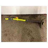 Ryobi easy-edge, battery powered hedge trimmer (Battery not included); Black and Decker Grass Hog 12” plug in Weed Wacker