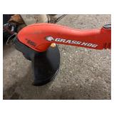 Ryobi easy-edge, battery powered hedge trimmer (Battery not included); Black and Decker Grass Hog 12” plug in Weed Wacker