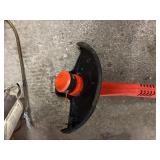 Ryobi easy-edge, battery powered hedge trimmer (Battery not included); Black and Decker Grass Hog 12” plug in Weed Wacker