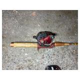 Fishing Rods: Shakespeare, abu-matic 170 Garcia, and zebco fishing rods. (Zebco has no string)