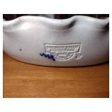 3 Salmon Falls 2002 Stoneware Pie Plates Leaf and Berry pattern on stand