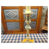 4 Baldwin Brass Candlestick Holders; 10 1/2" 2- 8 1/2", 9"