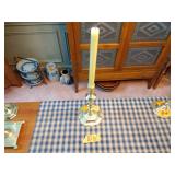 4 Baldwin Brass Candlestick Holders; 10 1/2" 2- 8 1/2", 9"