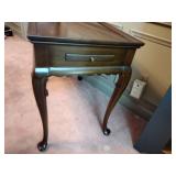 Ethan Allen Queen Ann Pull-Out Tray Expandable Side End Occasional Table, L 30” x H 25 ½” x W 18 ½”