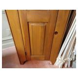 2 Wood Jelly Cabinets with turn-button latch, interior shelves. H 51 ½” x W 12 ½” x L 22