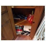 2 Wood Jelly Cabinets with turn-button latch, interior shelves. H 51 ½” x W 12 ½” x L 22