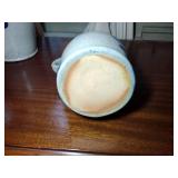 2 Rowe Pottery Works Salt Glazed large pitchers 1987 & 1988: 11” t & 8 ½” t