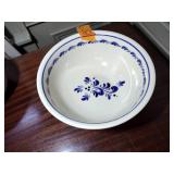 9 pottery pieces: Williamsburg Pottery 2 crocks; 2 pitchers; coffee cup; 3 Serving bowls; BBP coffee mug