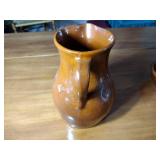 8 Colonial Williamsburg Pottery bowls 5” diam. x 2” deep; Foltz 1983 Redware Pottery pitcher