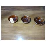 8 Colonial Williamsburg Pottery bowls 5” diam. x 2” deep; Foltz 1983 Redware Pottery pitcher