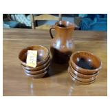 8 Colonial Williamsburg Pottery bowls 5” diam. x 2” deep; Foltz 1983 Redware Pottery pitcher