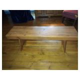 Wood bench L 48” x W 13” x H 17 ½”