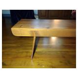 Wood bench L 48” x W 13” x H 17 ½”