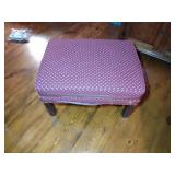 Wing back upholstered chair and ottoman. Chair measures H 44” x W 26” x L 28 ½”