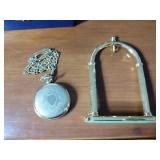 Croton Ltd Edition Pocket watch with stand and case. Dial includes a moon phase