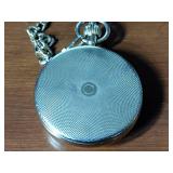 Croton Ltd Edition Pocket watch with stand and case. Dial includes a moon phase