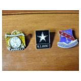 86 count Coin (U.S. and Canada) / Token collection and military tie tacks.