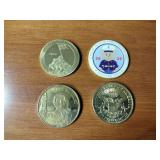 86 count Coin (U.S. and Canada) / Token collection and military tie tacks.