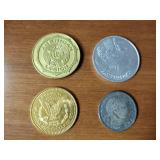 86 count Coin (U.S. and Canada) / Token collection and military tie tacks.