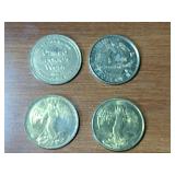 86 count Coin (U.S. and Canada) / Token collection and military tie tacks.