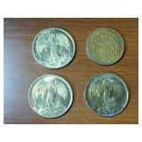 86 count Coin (U.S. and Canada) / Token collection and military tie tacks.