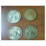 86 count Coin (U.S. and Canada) / Token collection and military tie tacks.