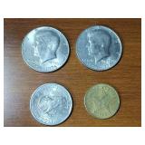 86 count Coin (U.S. and Canada) / Token collection and military tie tacks.