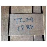 1989 Longaberger Medium Gathering Basket Signed "TCT 11", 17 ¾” l x 11 ¾” w x 4 ½” deep