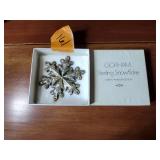 2 Gorham Sterling Snowflakes, 1973 and 1975