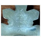 2 Gorham Sterling Snowflakes, 1973 and 1975