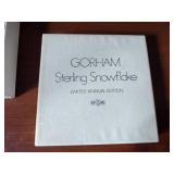 2 Gorham Sterling Snowflakes, 1973 and 1975