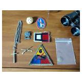 Antique Binoculars & WWII & other military items