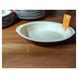 Pottery: Emile Henry France dish;  Drip Pottery Bowl; 2003 ESC Trading Co. Dinnerware by David Harden