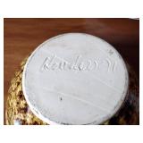 Pottery: Emile Henry France dish;  Drip Pottery Bowl; 2003 ESC Trading Co. Dinnerware by David Harden