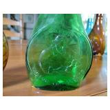 Museum Edition LTD colored glass flasks / figural bottles. Inspect for details