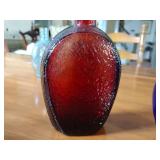 Museum Edition LTD colored glass flasks / figural bottles. Inspect for details
