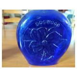 Museum Edition LTD colored glass flasks / figural bottles. Inspect for details