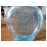 Museum Edition LTD colored glass flasks / figural bottles. Inspect for details