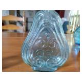 Museum Edition LTD colored glass flasks / figural bottles. Inspect for details