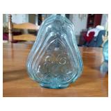 Museum Edition LTD colored glass flasks / figural bottles. Inspect for details