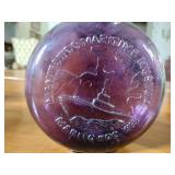 Museum Edition LTD colored glass flasks / figural bottles. Inspect for details